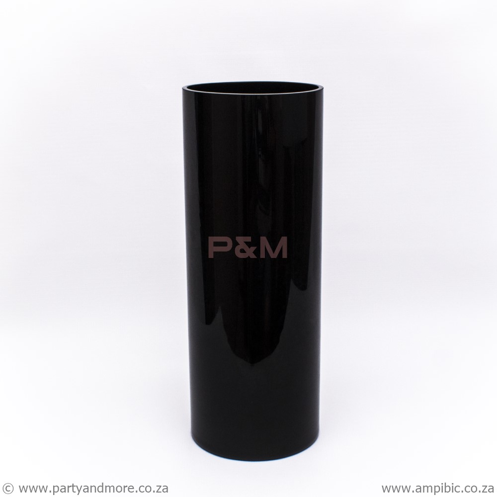 Vase - Cylinder Black Narrow