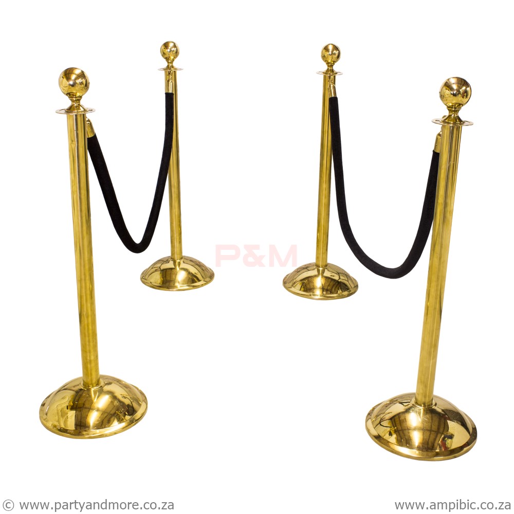 Stanchion Rope - Black/Velvet Gold