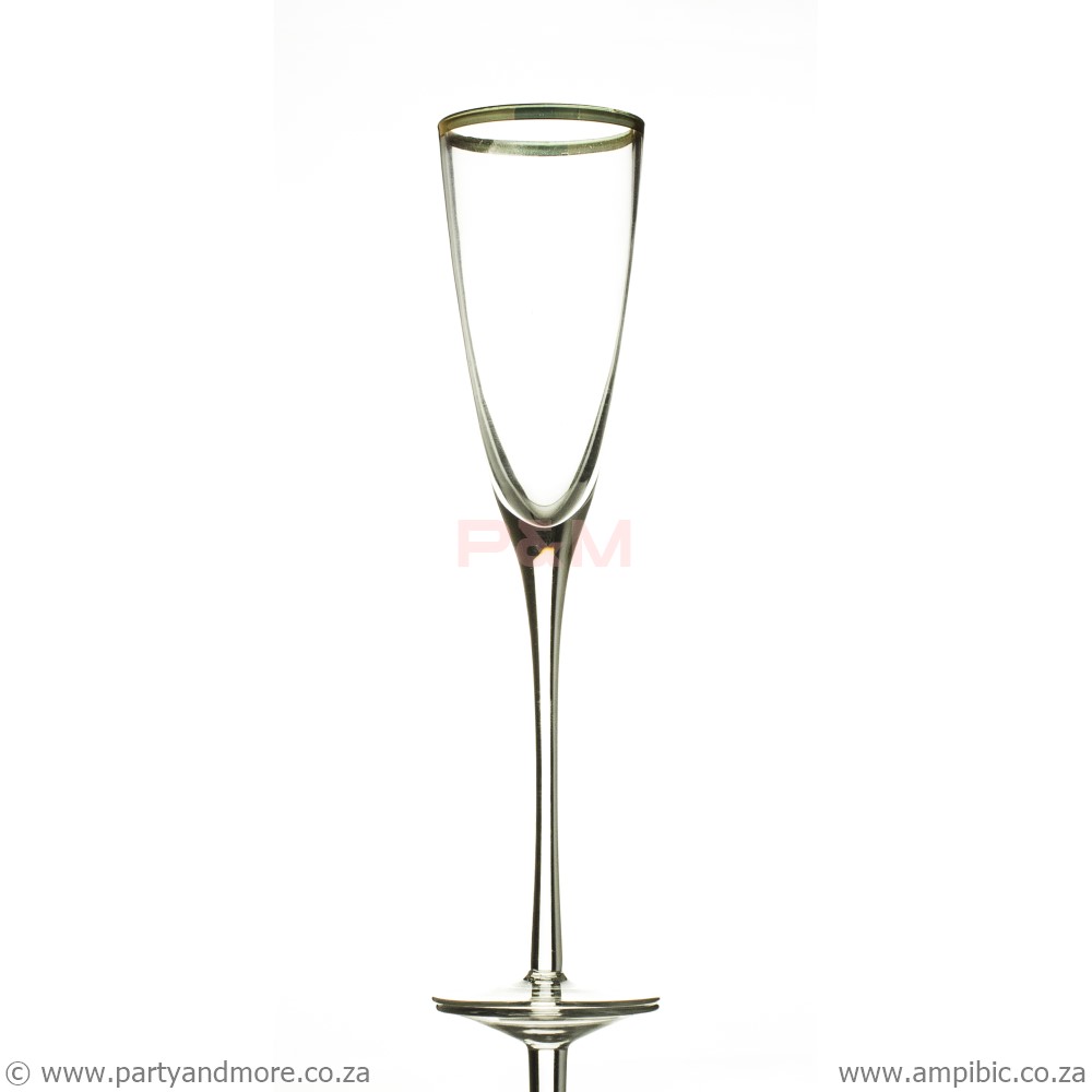 Gold Rim Champagne Flute