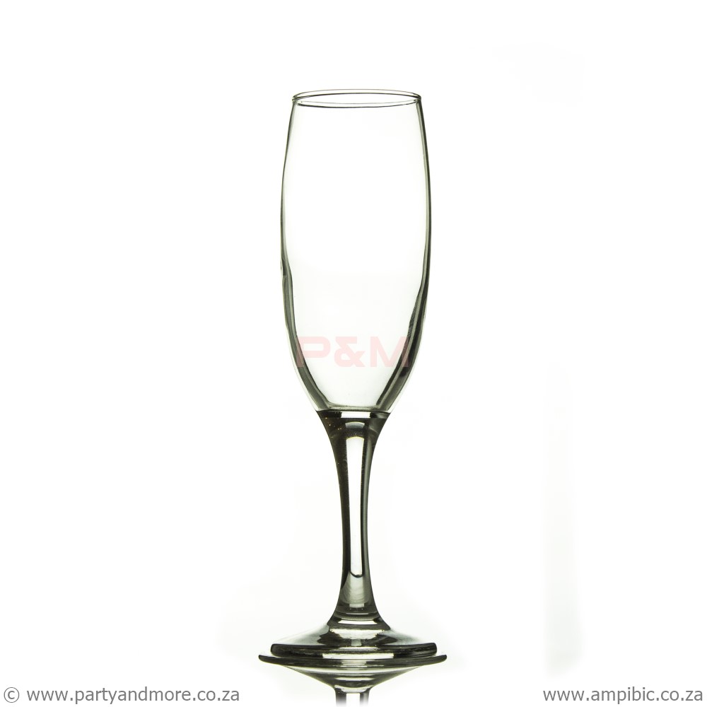 Tall narrow champagne flute